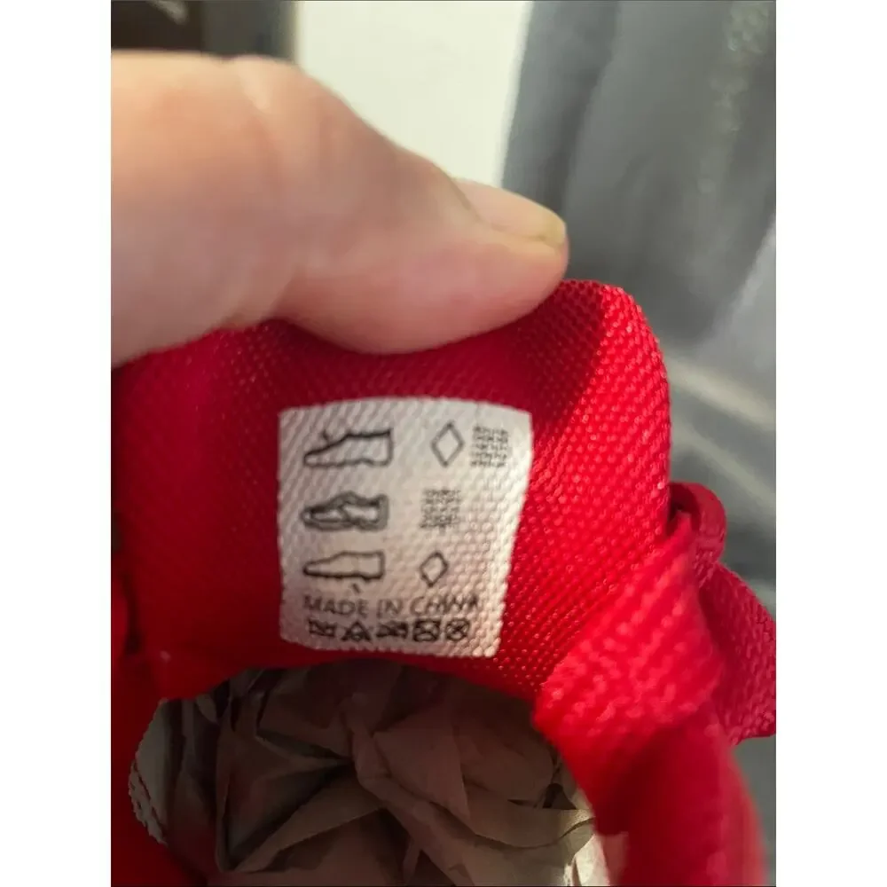 Kids Bright Red Lace-Up Sneakers - Everyday Play Shoes NWOT Toddler 8.5
